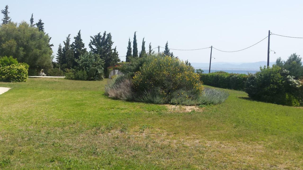 Beautiful House By The Sea,Loutraki Skaloma. Villa Exteriör bild